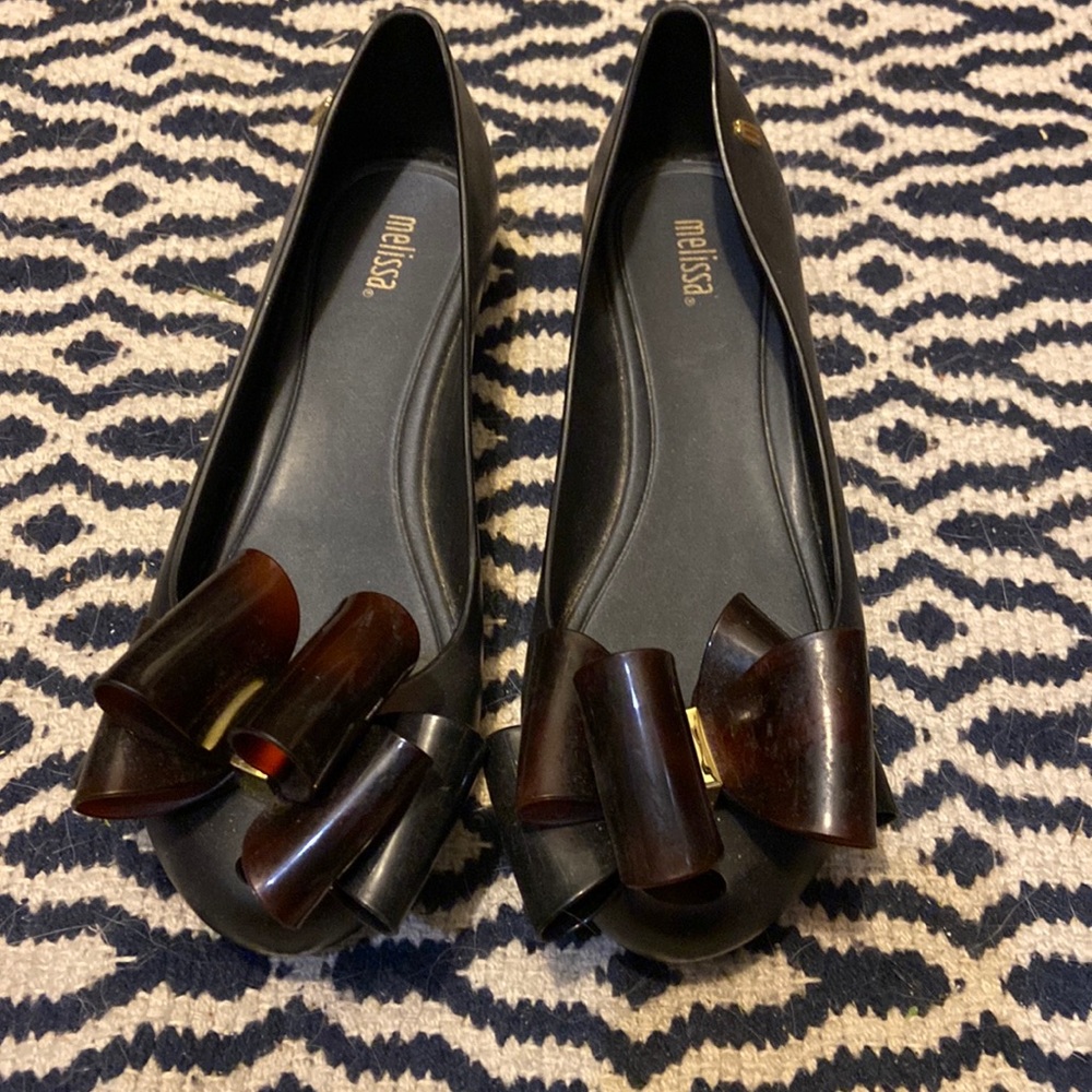 Melissa Flats with Tortoise Bow